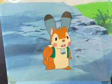 Load image into Gallery viewer, Bannertail: The Story of Gray Squirrel (1979) - Original animation cel with master painted background