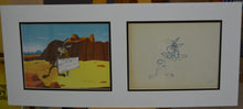 Load image into Gallery viewer, Looney Tunes - Original animation cel and drawing of Wile E. Coyote, Framed