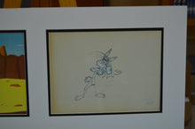 Load image into Gallery viewer, Looney Tunes - Original animation cel and drawing of Wile E. Coyote, Framed