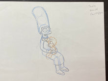Load image into Gallery viewer, The Simpsons - Original drawing of Marge and Maggie Simpson