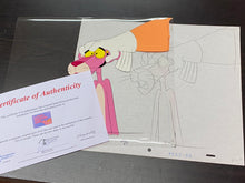 Load image into Gallery viewer, Pink Panther original animation cel and drawing