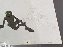 Load image into Gallery viewer, The Lord of the Rings (1978) - Original Animation Drawing and Cel of Gollum