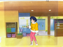 Load image into Gallery viewer, Ranma ½ - Original animation cel and drawing of Akane Tendo, with copy background