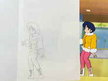 Load image into Gallery viewer, Ranma ½ - Original animation cel and drawing of Akane Tendo, with copy background