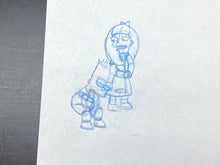 Load image into Gallery viewer, The Simpsons - Original drawing of Bart Simpson and Jessica Lovejoy