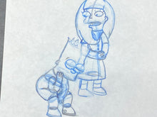 Load image into Gallery viewer, The Simpsons - Original drawing of Bart Simpson and Jessica Lovejoy