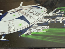 Load image into Gallery viewer, Captain Future - Original Panoramic Animation Cel, with master painted background