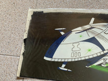 Load image into Gallery viewer, Captain Future - Original Panoramic Animation Cel, with master painted background