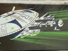 Load image into Gallery viewer, Captain Future - Original Panoramic Animation Cel, with master painted background