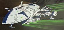 Load image into Gallery viewer, Captain Future - Original Panoramic Animation Cel, with master painted background
