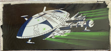 Load image into Gallery viewer, Captain Future - Original Panoramic Animation Cel, with master painted background