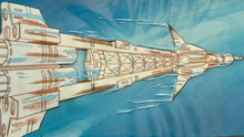 Load image into Gallery viewer, Captain Future - Original Panoramic Animation Cel, with master painted background