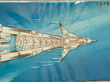 Load image into Gallery viewer, Captain Future - Original Panoramic Animation Cel, with master painted background