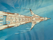 Load image into Gallery viewer, Captain Future - Original Panoramic Animation Cel, with master painted background