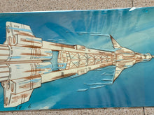 Load image into Gallery viewer, Captain Future - Original Panoramic Animation Cel, with master painted background