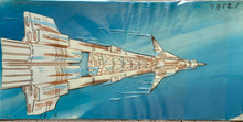 Load image into Gallery viewer, Captain Future - Original Panoramic Animation Cel, with master painted background