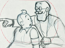 Load image into Gallery viewer, Tintin - Original animation drawing of Tintin (On a marché sur la Lune)