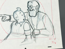 Load image into Gallery viewer, Tintin - Original animation drawing of Tintin (On a marché sur la Lune)