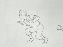Load image into Gallery viewer, Tintin - Original animation drawing of Tintin (On a marché sur la Lune)