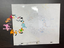Load image into Gallery viewer, Original animation cel and drawing of Yogi Bear, Snagglepuss, Doggie Daddy & son, Huckleberry Hound and Quick Draw McGraw