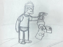 Load image into Gallery viewer, The Simpsons - Original drawing of Bart Simpson and Jimbo