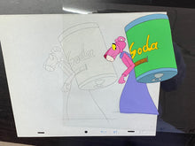 Load image into Gallery viewer, Pink Panther - Original animation cel and drawing