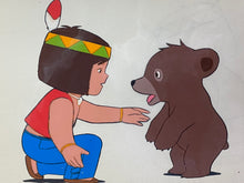 Load image into Gallery viewer, Monarch: The Big Bear of Tallac (Jacky and Nuca) (1977) - Original animation cel and drawing