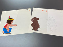 Load image into Gallery viewer, Monarch: The Big Bear of Tallac (Jacky and Nuca) (1977) - Original animation cel and drawing