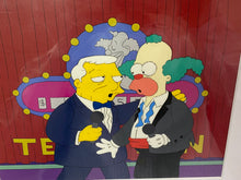 Load image into Gallery viewer, The Simpsons - Original animation cel of Krusty The Clown and Frank Sinatra, Episode: 'Black Widower' (1992)