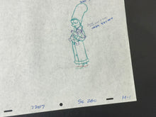 Load image into Gallery viewer, The Simpsons - Original drawing of Marge and Maggie Simpson, Episode: 'Mr. Plow' (1992)