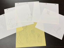 Load image into Gallery viewer, Lupin III - 6 x Original animation drawings of Lupin, full set scene