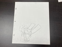 Load image into Gallery viewer, The Simpsons - Original drawing of Maggie Simpson and Bobo (Episode: Rosebud, 1993) classic scene