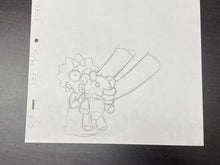 Load image into Gallery viewer, The Simpsons - Original drawing of Maggie Simpson and Bobo (Episode: Rosebud, 1993) classic scene