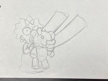 Load image into Gallery viewer, The Simpsons - Original drawing of Maggie Simpson and Bobo (Episode: Rosebud, 1993) classic scene