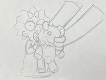 Load image into Gallery viewer, The Simpsons - Original drawing of Maggie Simpson and Bobo (Episode: Rosebud, 1993) classic scene