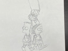 Load image into Gallery viewer, The Simpsons - Original drawing of Marge, Bart, Lisa and Maggie Simpson