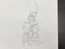 Load image into Gallery viewer, The Simpsons - Original drawing of Marge, Bart, Lisa and Maggie Simpson