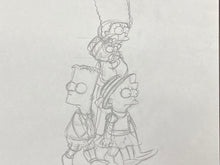 Load image into Gallery viewer, The Simpsons - Original drawing of Marge, Bart, Lisa and Maggie Simpson