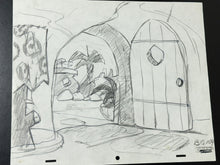 Load image into Gallery viewer, The Flintstones - Original background animation drawing