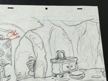 Load image into Gallery viewer, The Flintstones - Original background animation drawing