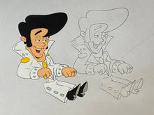 Load image into Gallery viewer, Pink Panther original animation cel and drawing of Elvis Presley