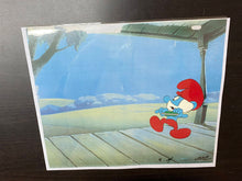 Load image into Gallery viewer, The Smurfs - Original animation cel of Papa Smurf, with printed background
