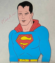 Load image into Gallery viewer, The Superman/Aquaman Hour of Adventure - Original animation cel and drawing of Superman