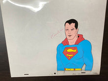 Load image into Gallery viewer, The Superman/Aquaman Hour of Adventure - Original animation cel and drawing of Superman