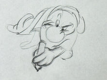 Load image into Gallery viewer, Snow White and the Seven Dwarfs - Grumpy Deleted Bed Building Scene Animation Drawing (Walt Disney, 1937).