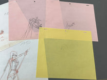Load image into Gallery viewer, Space Pirate Captain Harlock (1978/79) - Original animation drawing of Queen Emeraldas, set of 6