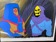 Load image into Gallery viewer, He-Man and the Masters of the Universe - Original animation cel of Skeletor, with copy background