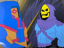 Load image into Gallery viewer, He-Man and the Masters of the Universe - Original animation cel of Skeletor, with copy background
