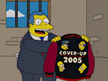Load image into Gallery viewer, The Simpsons - Original drawing of Chief Wiggum jacket's 'Cover-up 2005' - (Episode: Pranksta Rap, 2005)