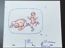 Load image into Gallery viewer, The Simpsons - Original drawing of Warren Sapp and Michelle Kwan, (Episode: Homer and Ned's Hail Mary, 2005)